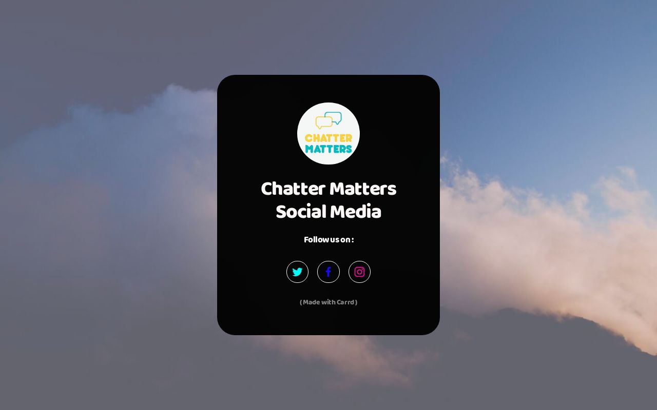 ChatterMatters Socials